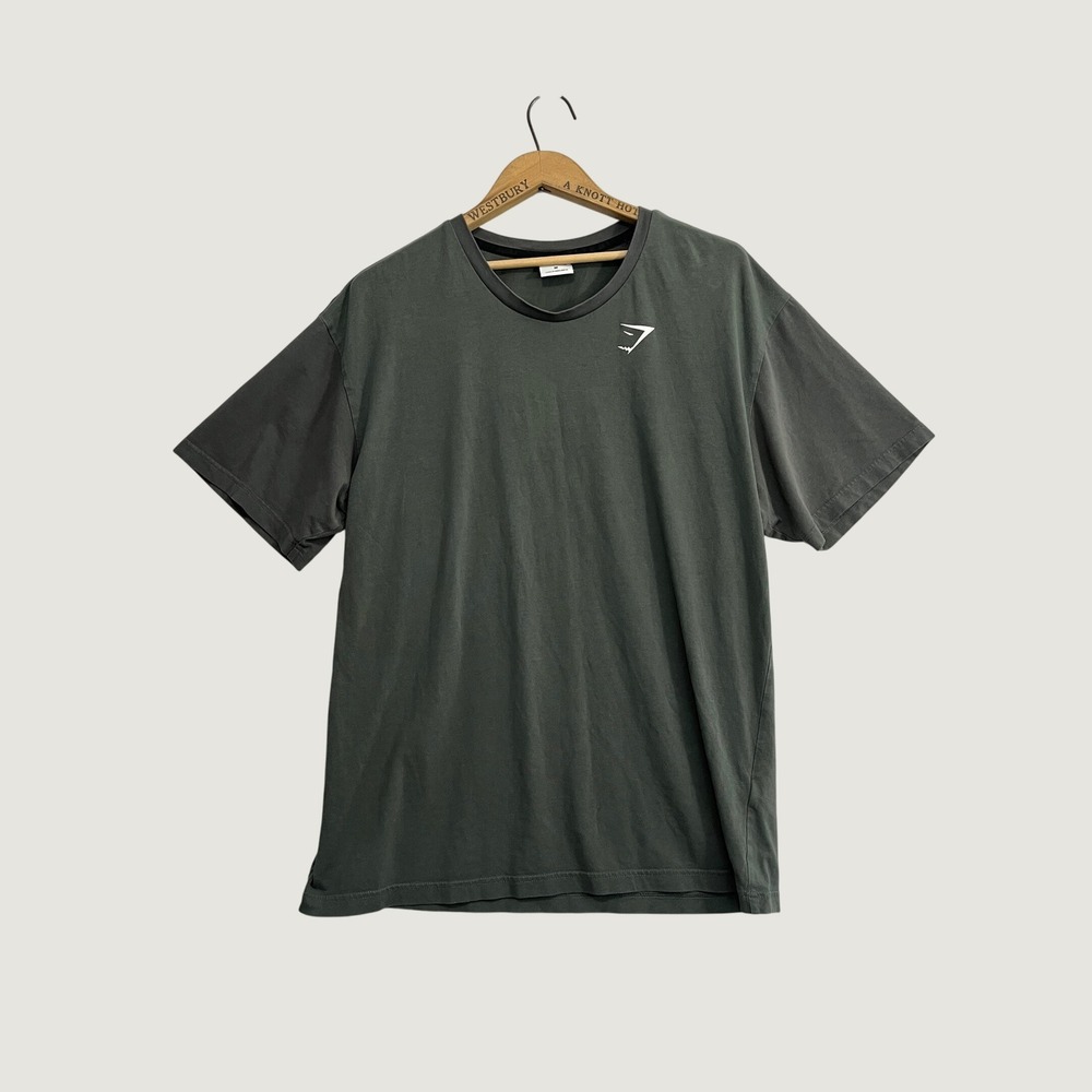Gymshark Mens Medium Dark Green Short Sleeve Graphic Training T-Shirt GMST5397